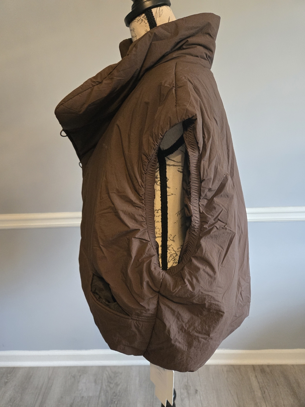 Brown Quilted Puffer Vest - Picture 4 of 7